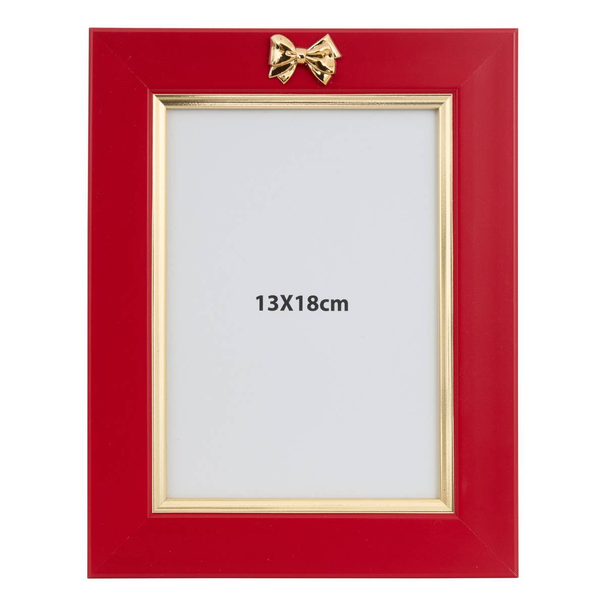 CADRE ROUGE NOEUD 13X18 rouge, FEERIC LIGHTS & CHRISTMAS