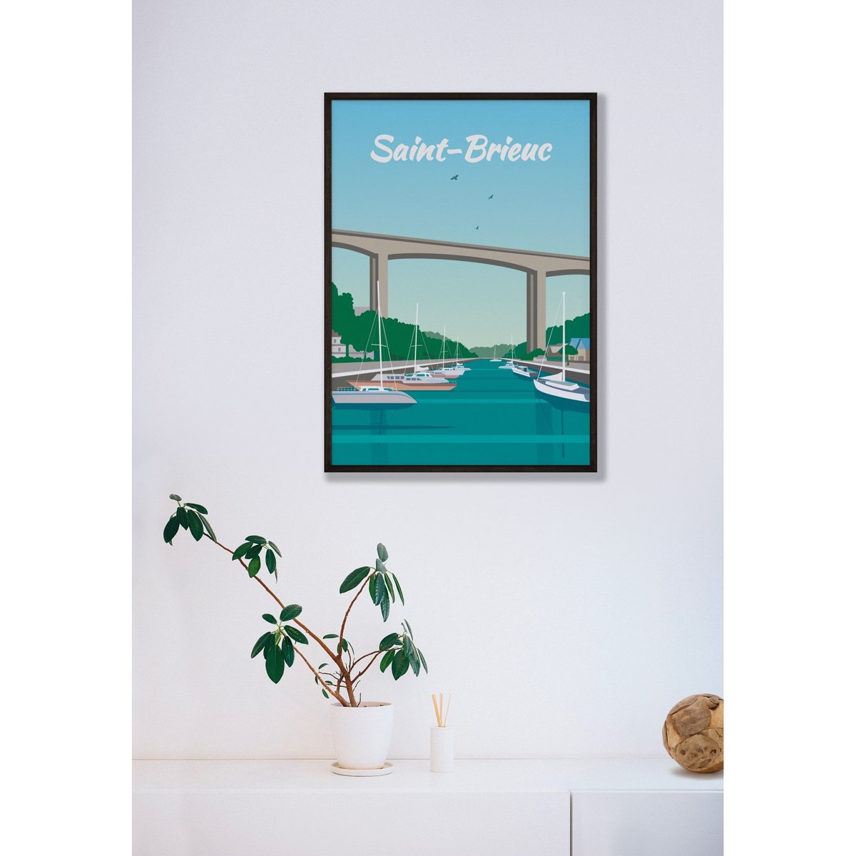 Affiche ville Saint-Brieuc blanc, L'AFFICHERIE