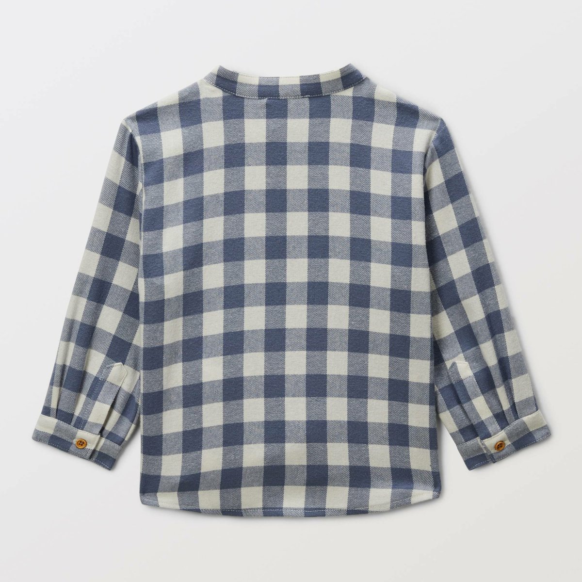Chemise col mao à carreaux en coton. orageux, BOUT'CHOU