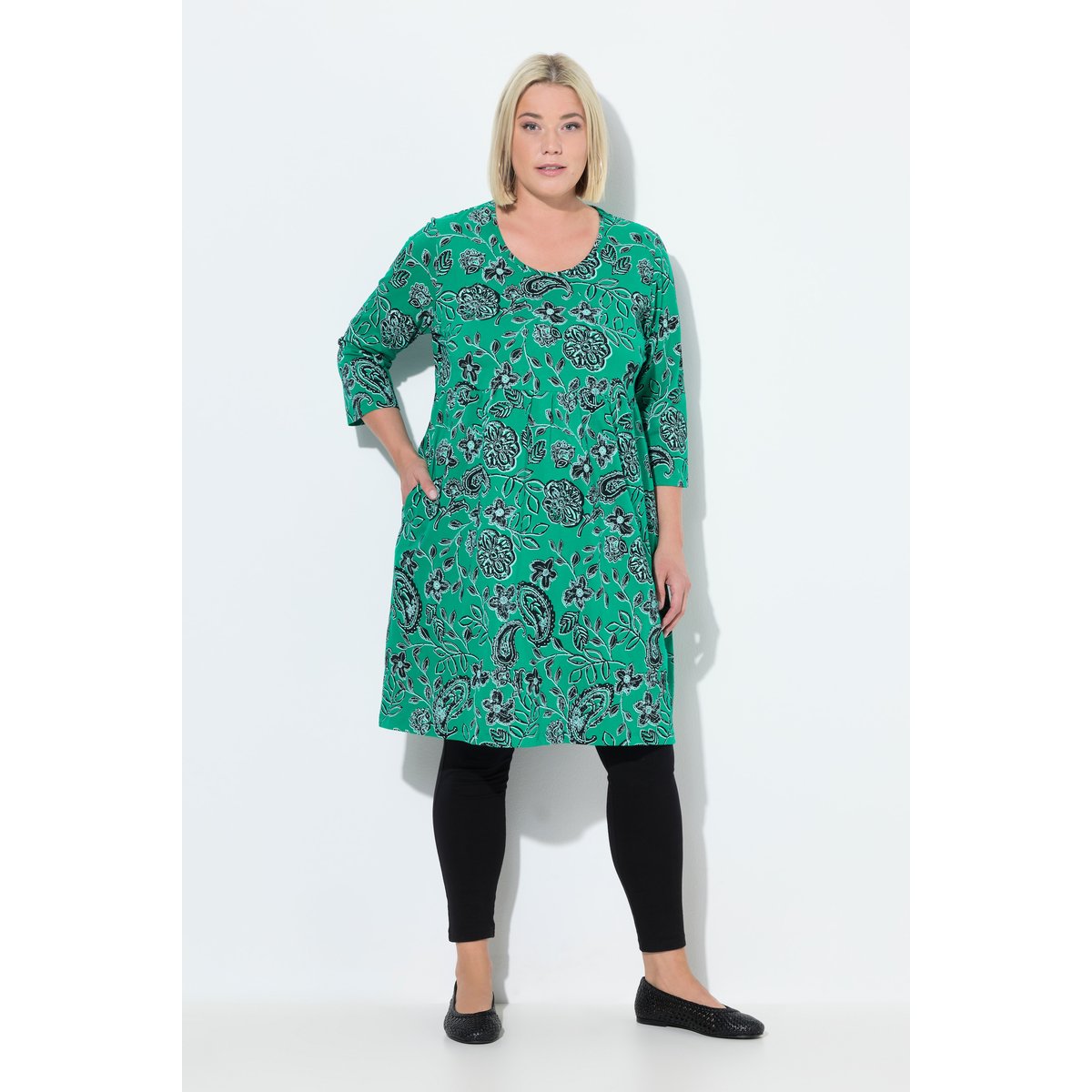 Robe en jersey émeraude, ULLA POPKEN