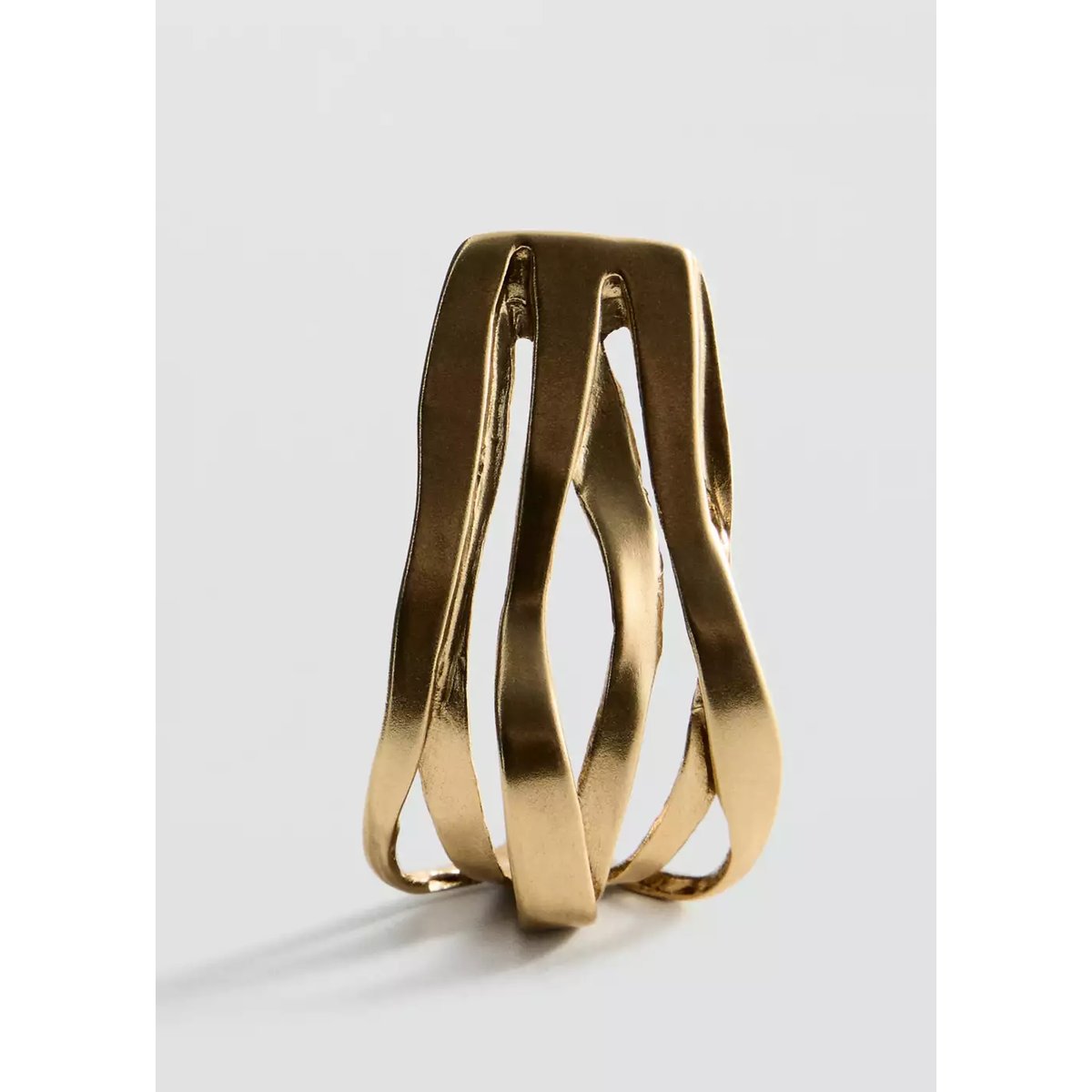 Boucles d'oreilles relief or, MANGO