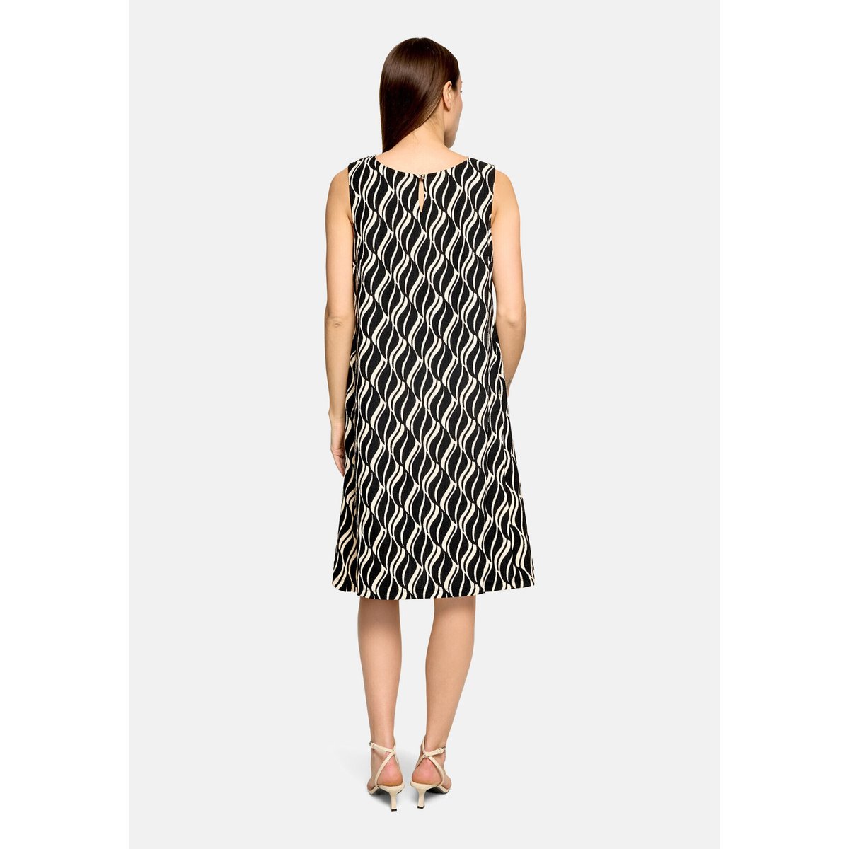 Robe détente sans manches noir/beige, BETTY BARCLAY