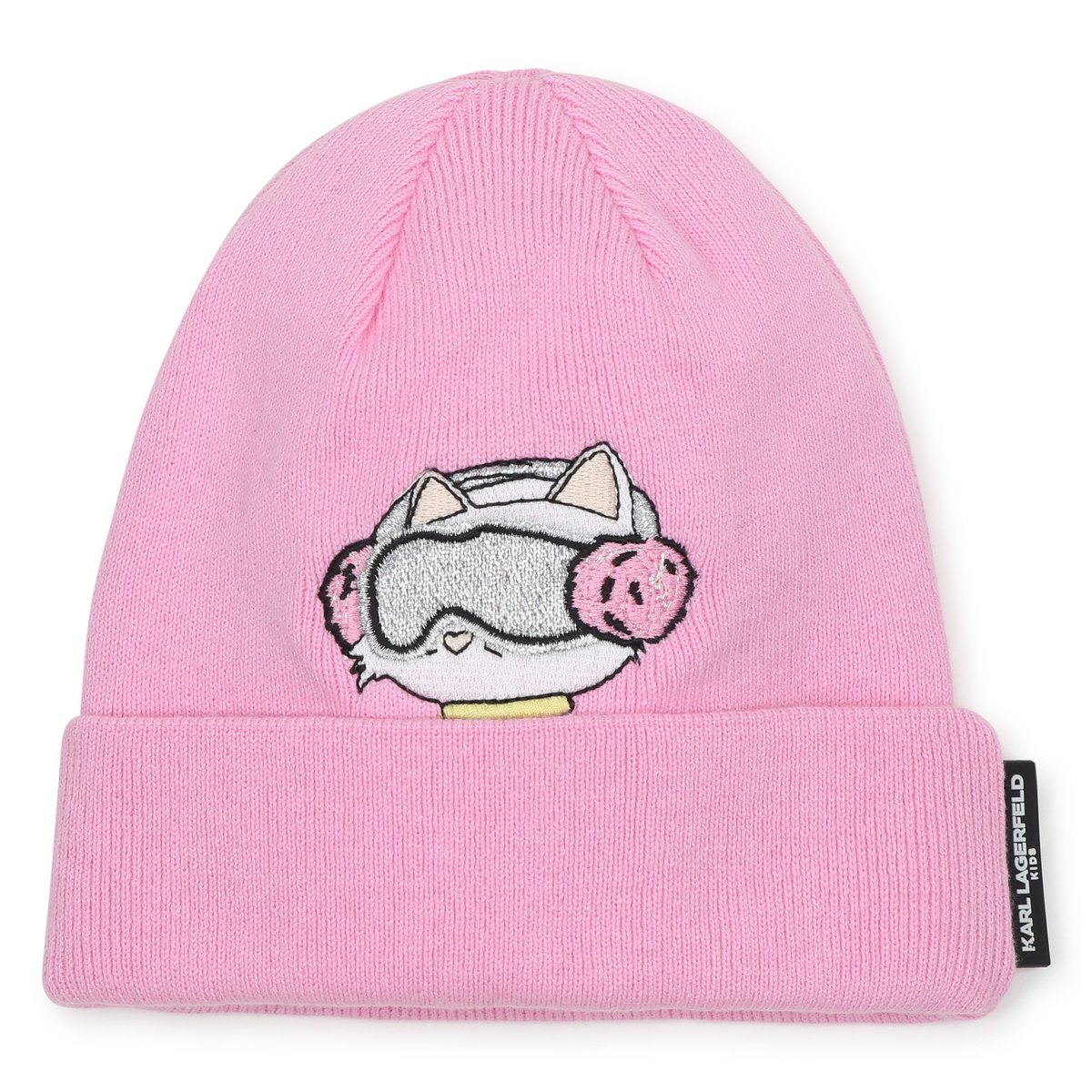 Bonnet en tricot pink frosting, KARL LAGERFELD KIDS