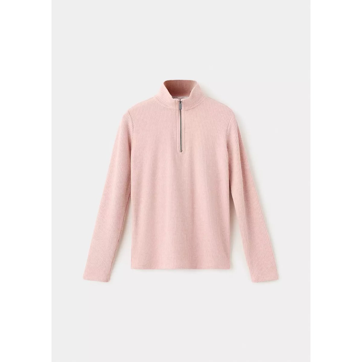 T-shirt maille côtelée rose, MANGO KIDS