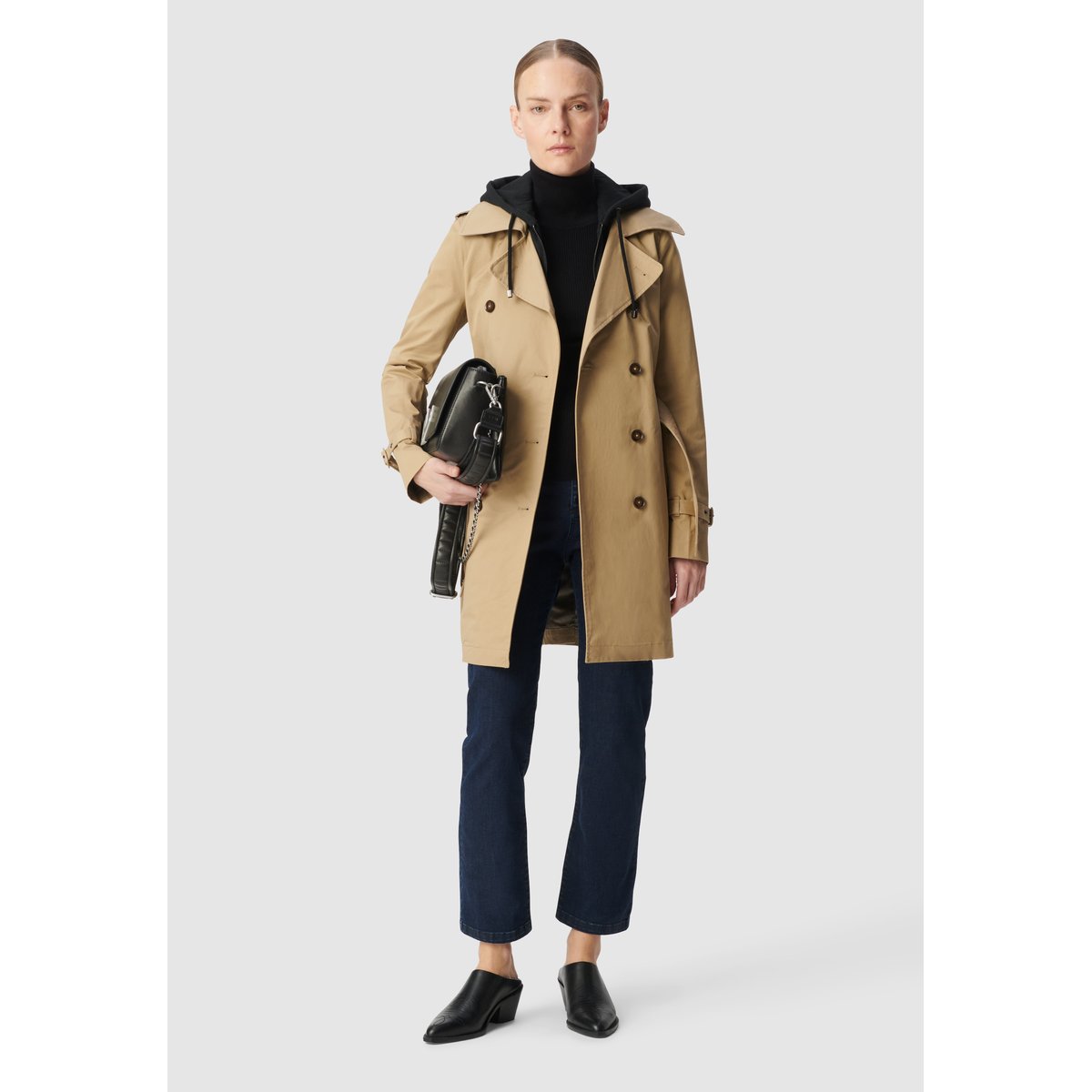 Trench à capuche et parementure amovibles beige, IKKS