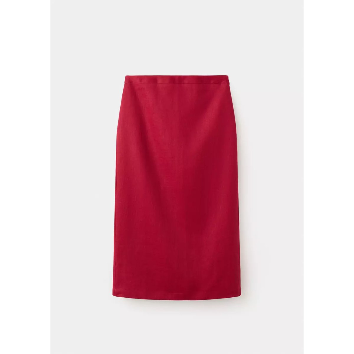 Jupe midi lin rouge, MANGO