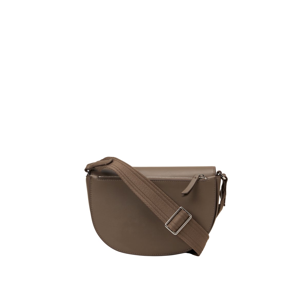 Sac à bandoulière small en une alternative de cuir en polyester recyclé marron clair, MARC O'POLO