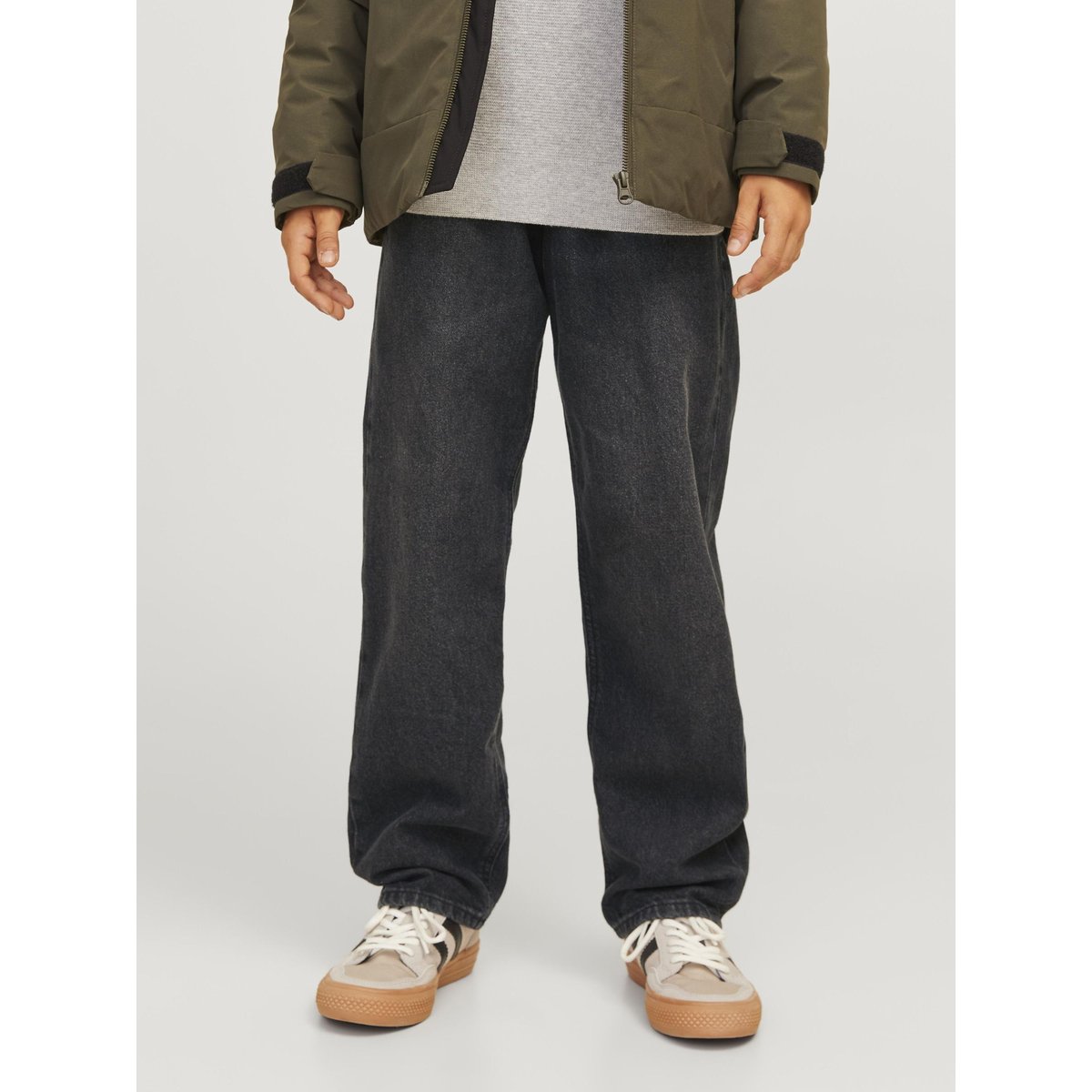 Jean Coupe Décontractée black denim 1, JACK & JONES JUNIOR