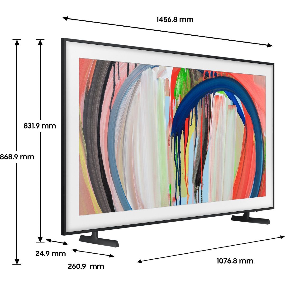 TV QLED The Frame TQ65LS03HA (2026) 65" (163 cm) 4K - Mode art (effet tableau), boîtier déporté, anti-reflet couleur unique, SAMSUNG