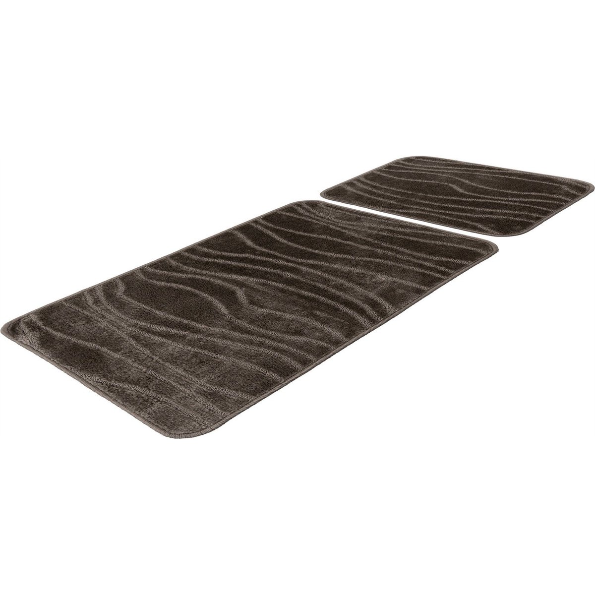 Tapis de bain rectangulaire en polypropylène (lot de 2) beige sable clair mat, ARTE ESPINA