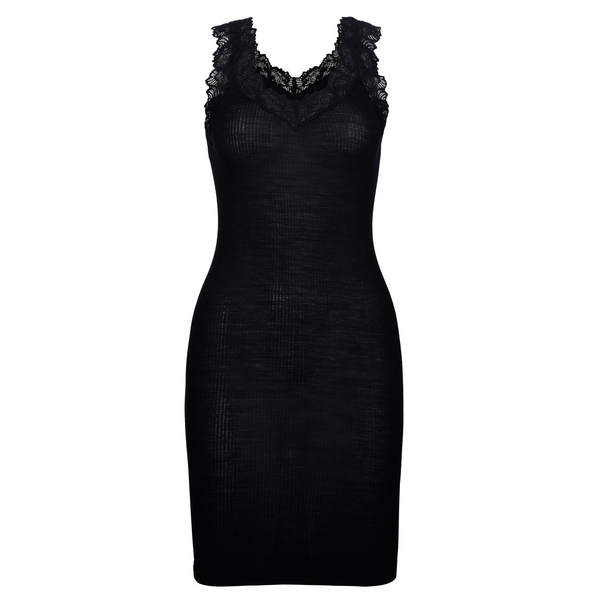 Sous-robe en laine et soie à bretelles Laine SILKY WOOL JOY noir, CALIDA