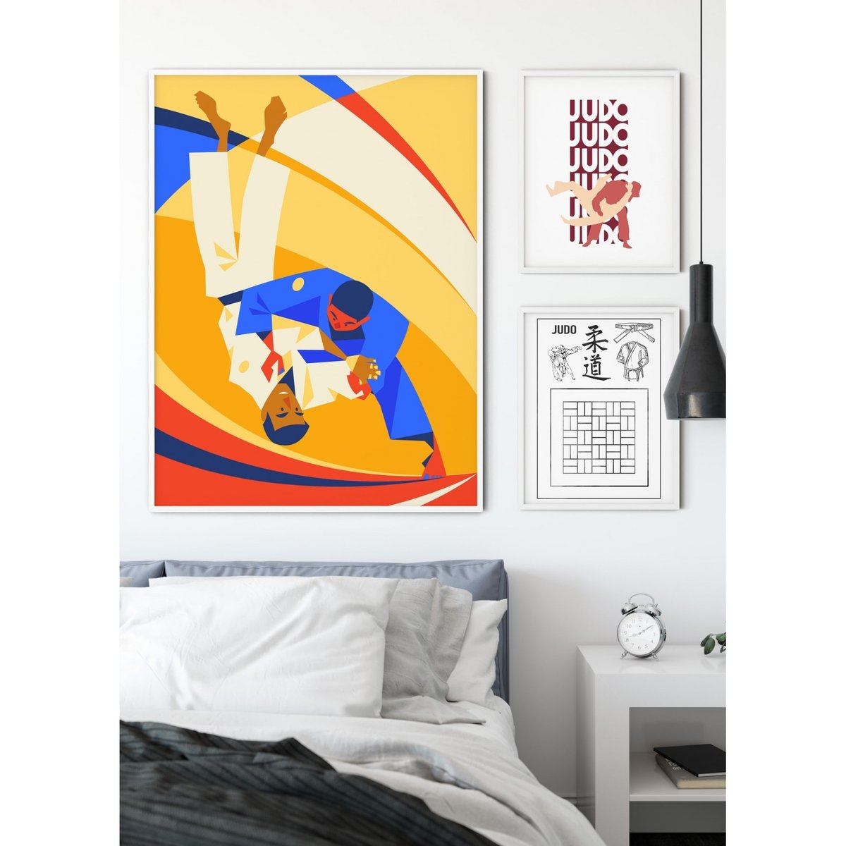 Affiche Judo 3 blanc, L'AFFICHERIE