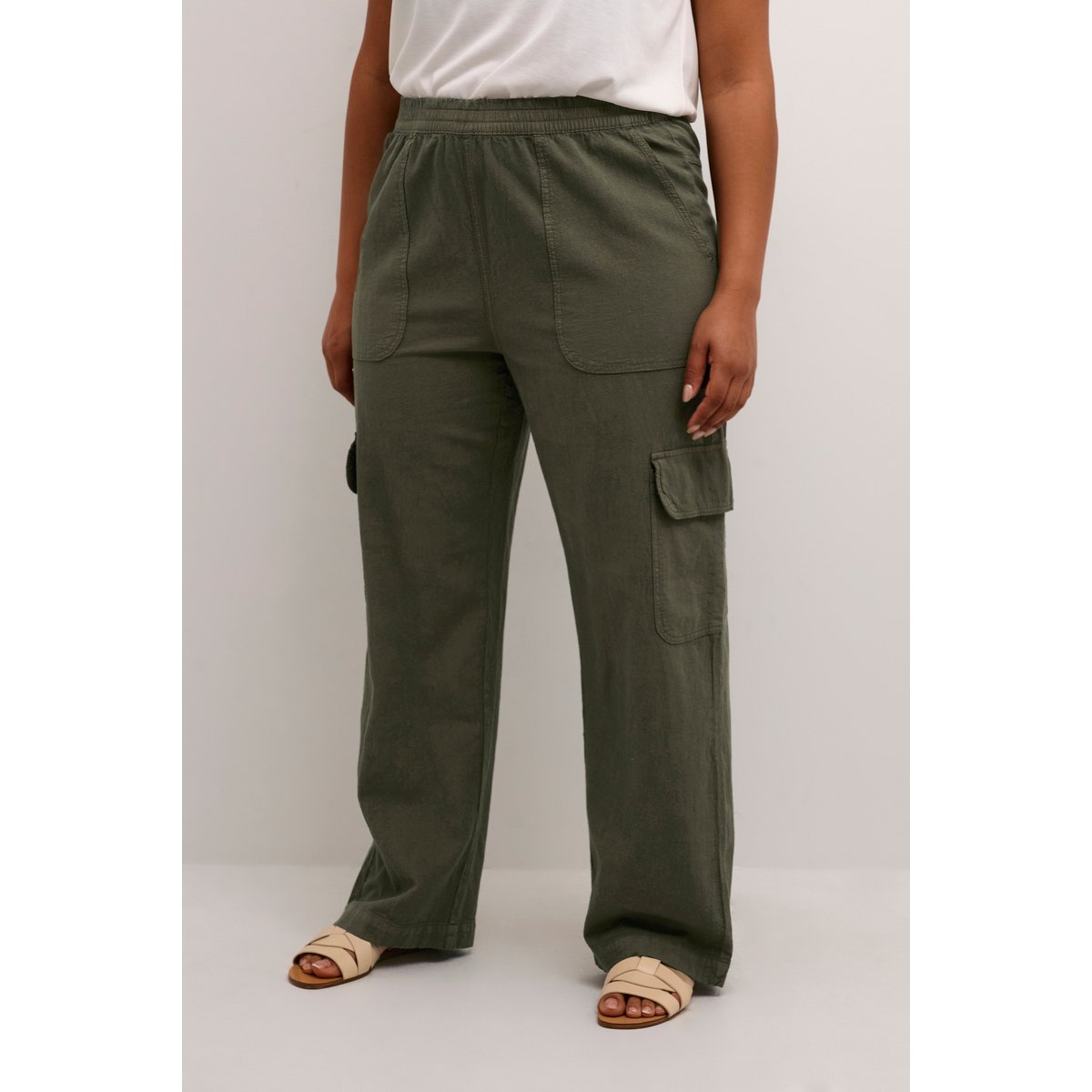Casual pants vert grape leaf, KAFFE CURVE