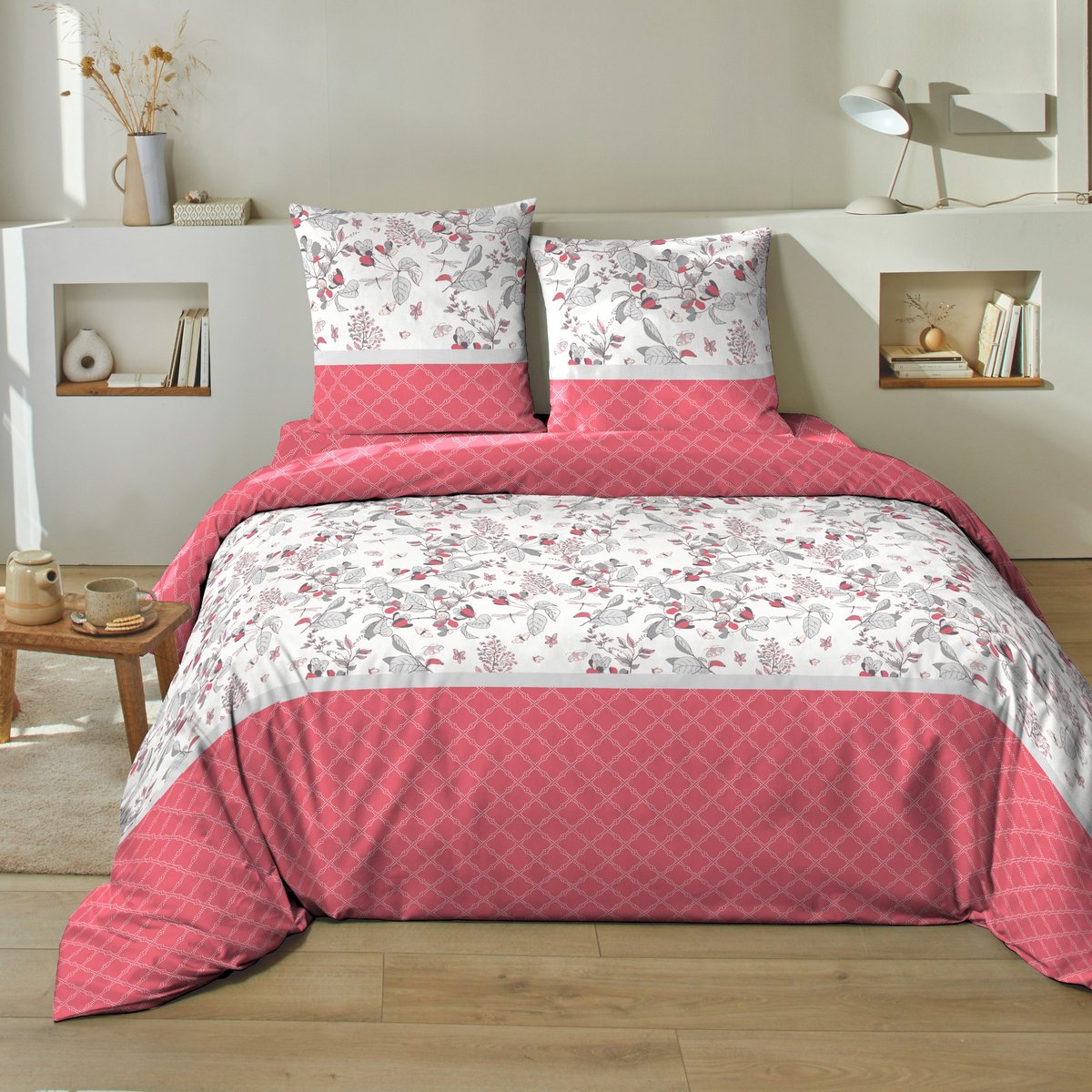 Parure de lit - Housse de couette avec taies multicolore, EDEN