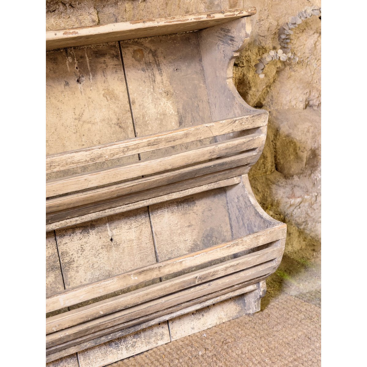 Étagère murale en bois Gaëlle N°1561 - Bon état gris, DEBONGOUT