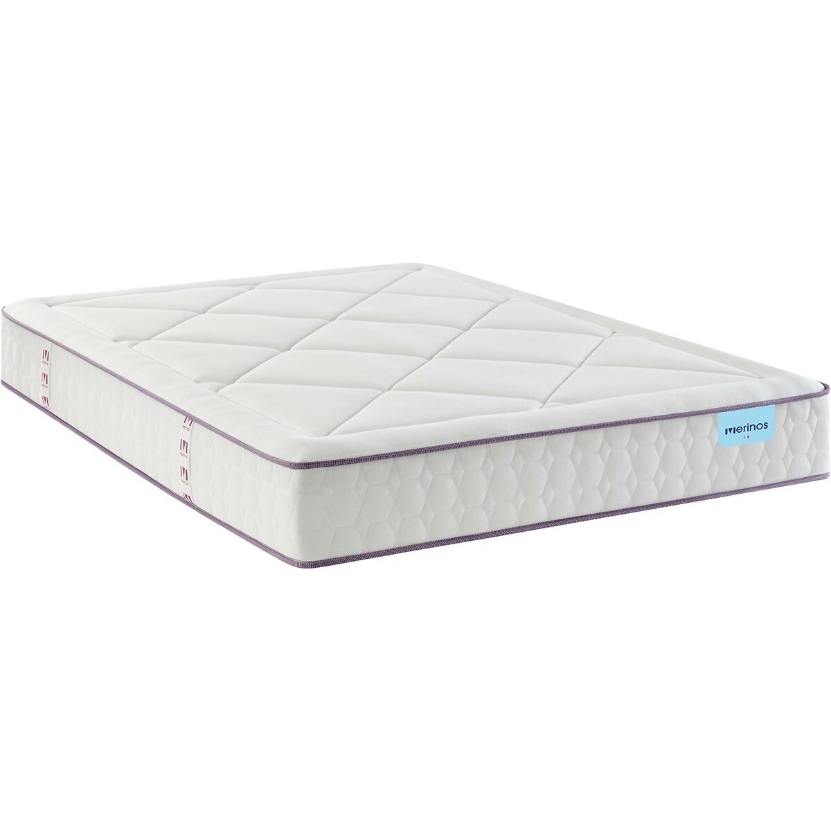 Matelas 651 ressorts ensachés 3 zones , Full Bed blanc, MERINOS