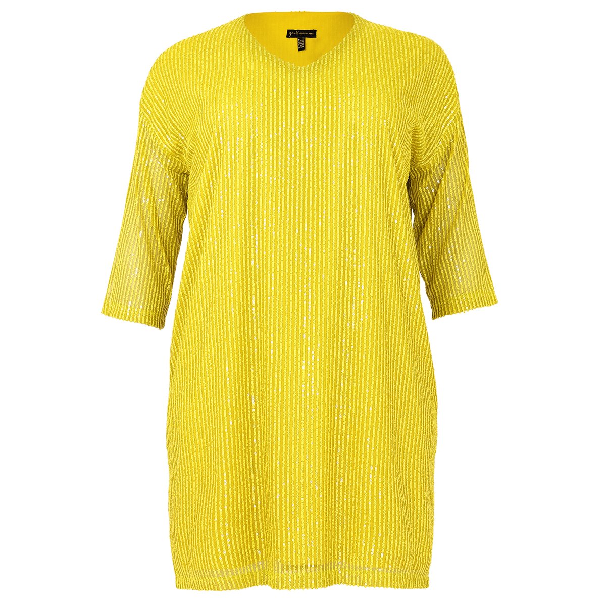 Tunique ornementée de sequins / à sequins jaune, YOEK