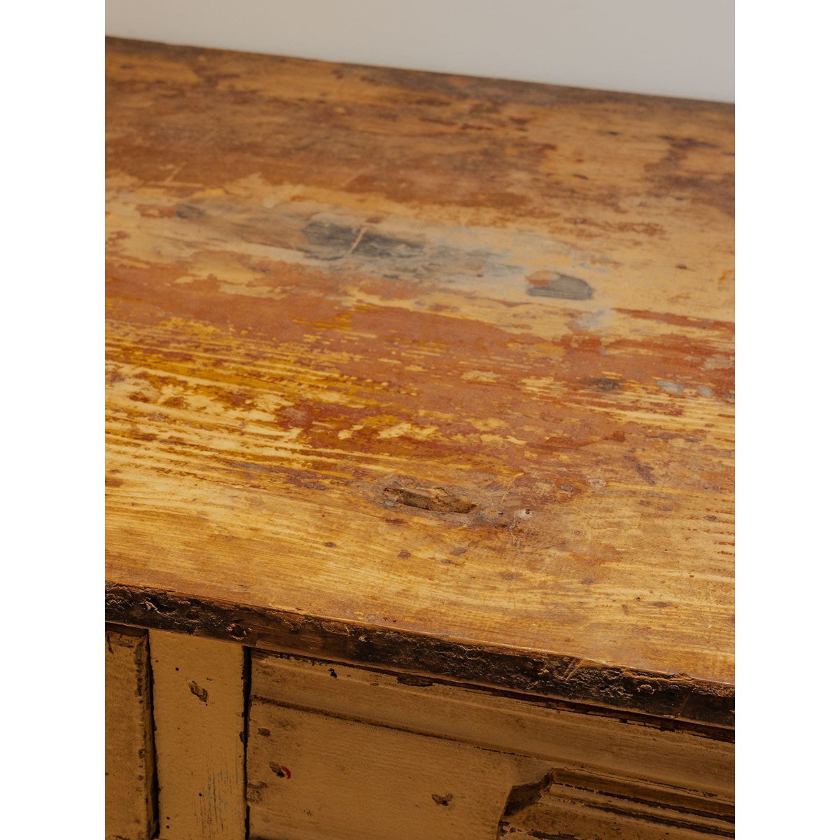 Meuble de métier en bois beige Fernand N°339 - Bon état bois foncé, DEBONGOUT