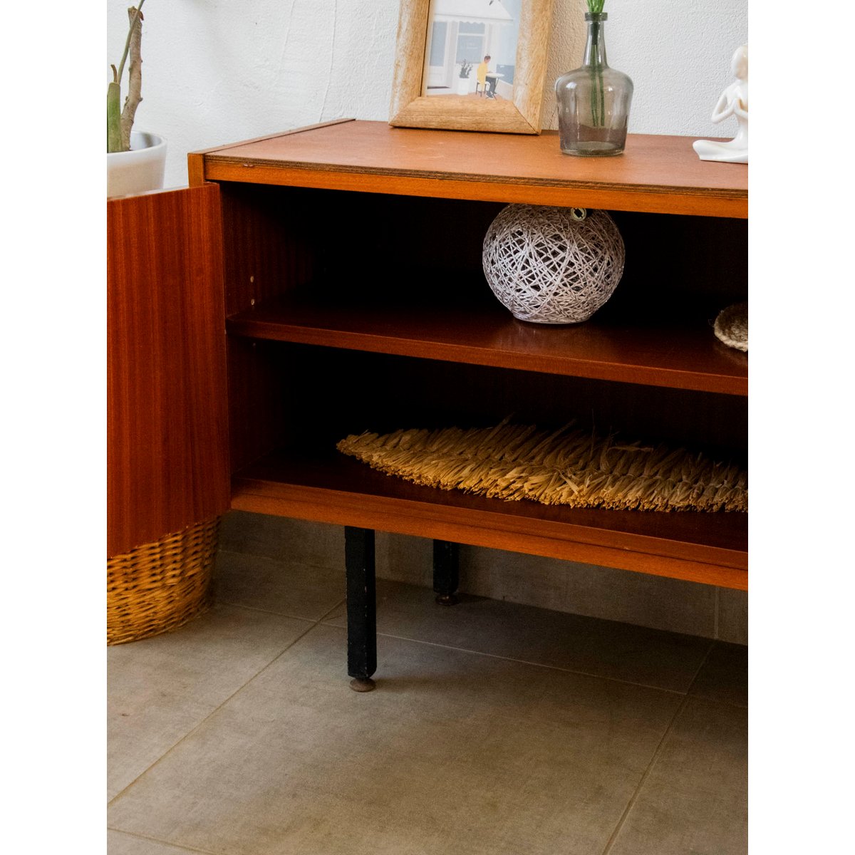Buffet en bois massif Gilbert N°889 - Bon état bois foncé, DEBONGOUT