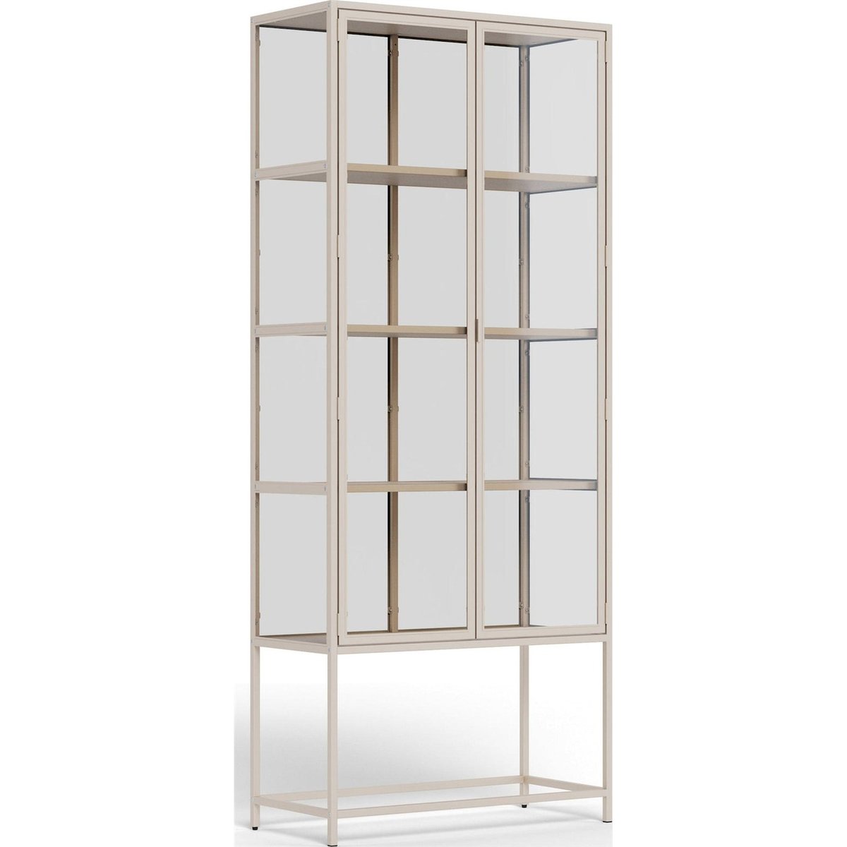 Vitrine deux portes collection SEAFORD beige, RECOLLECTION