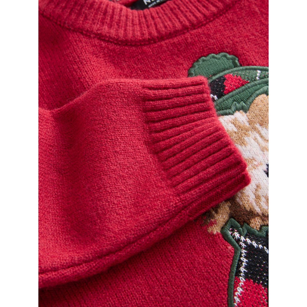 Pull en maille de noël chien rouge, NEXT