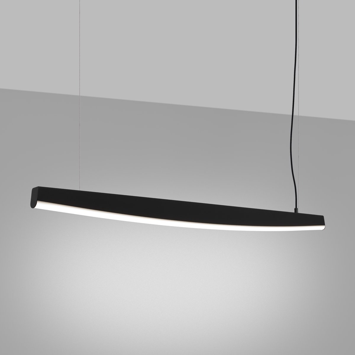 Suspension Acier Noir LED 1 Jorun noir, EDEN