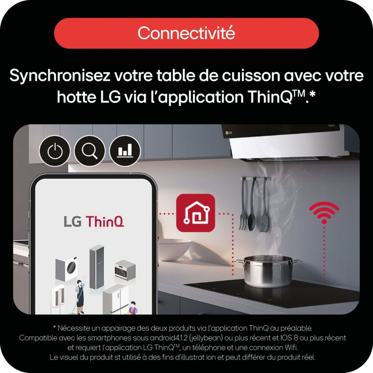 Plaque induction CBIZ2432B SmartInduction couleur unique, LG