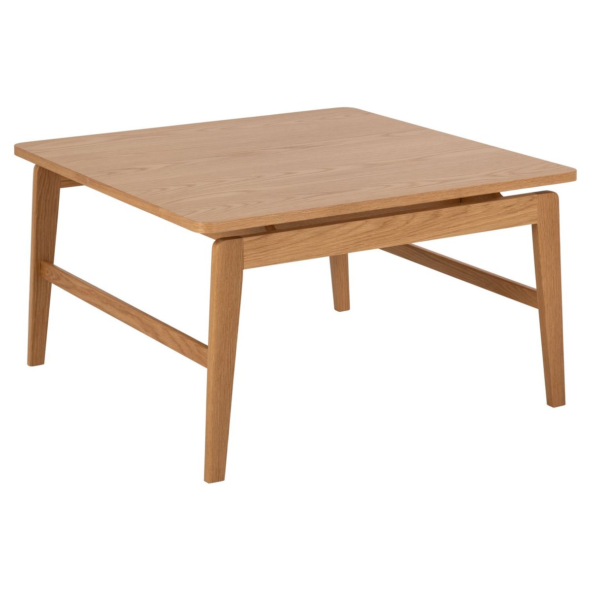Table basse carrée en chêne design vintage AREN marron, TOILINUX