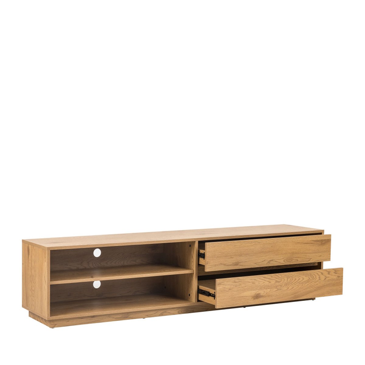 Meuble tv 2 tiroirs, 2 niches en bois L180cm- SINCE bois clair, DRAWER
