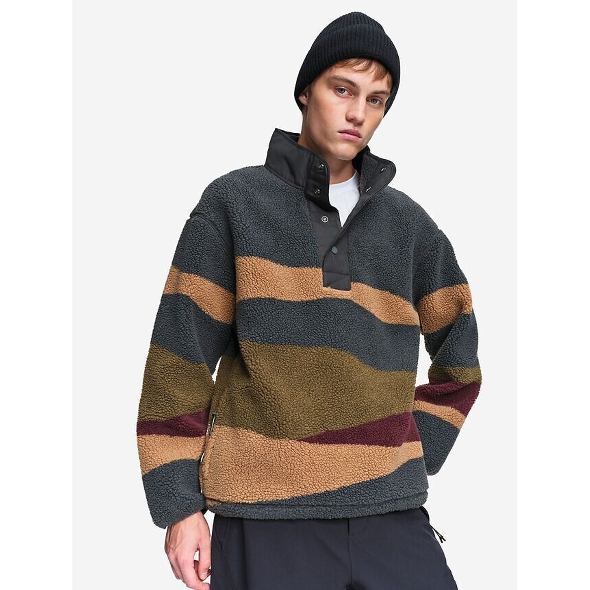 Pile collo alto con bottoni a pressione multicolore, AIGLE
