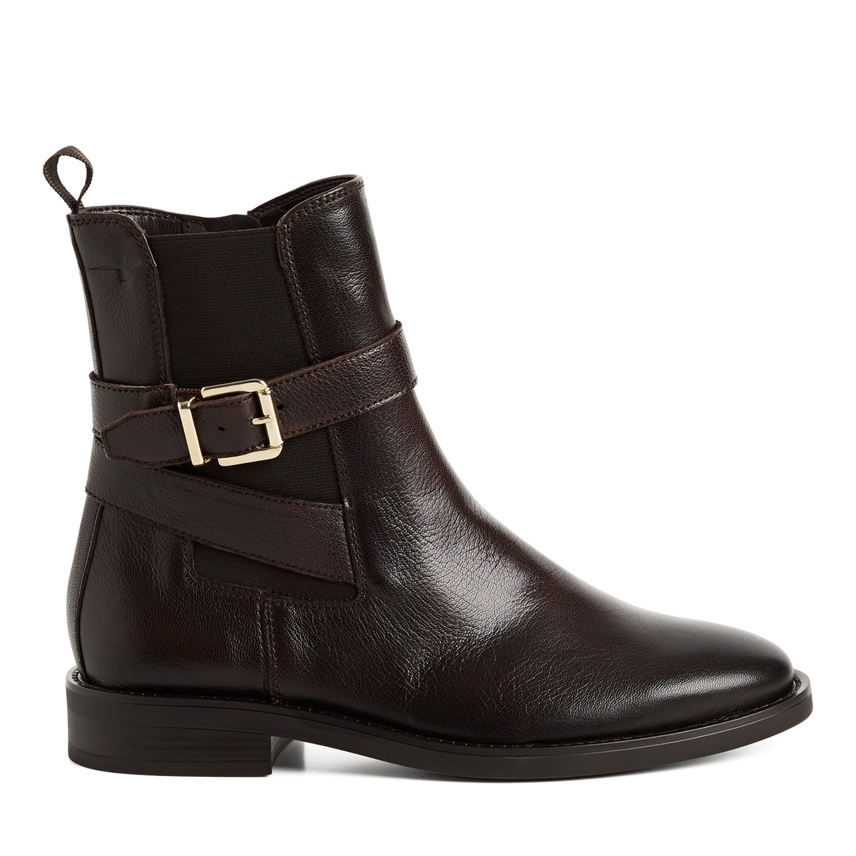Bottine Chelsea en cuir marron mocca, TAMARIS