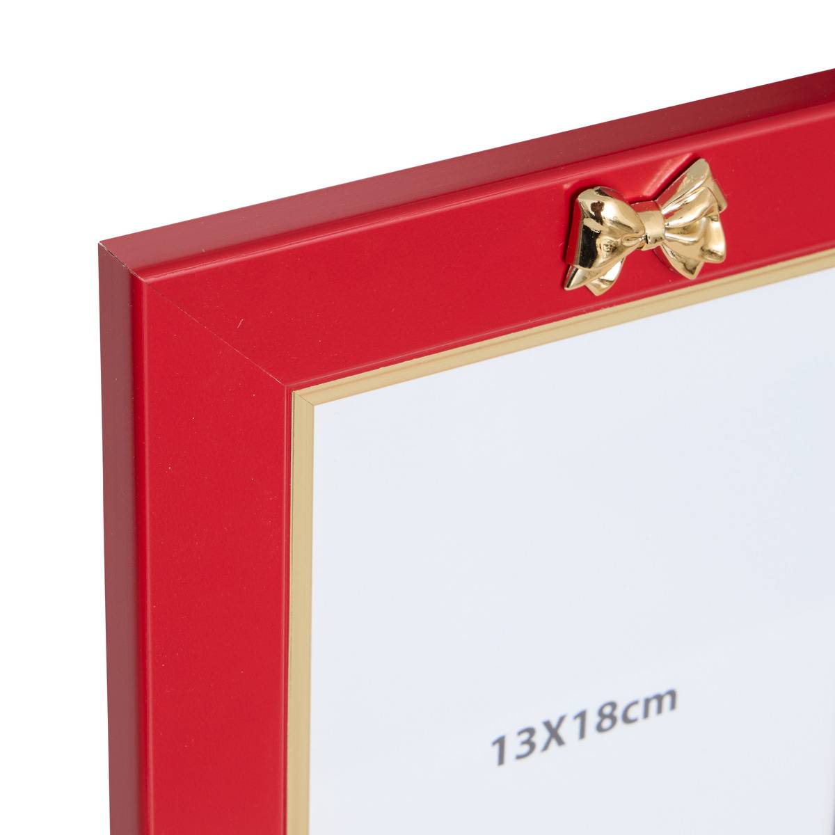 CADRE ROUGE NOEUD 13X18 rouge, FEERIC LIGHTS & CHRISTMAS