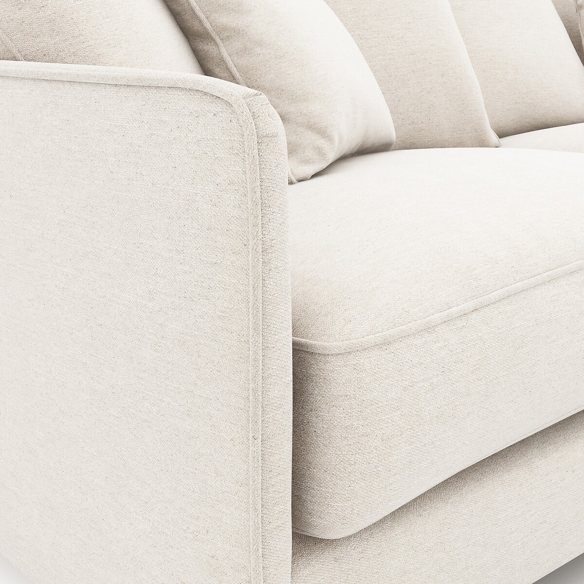 3-Sitzer-Sofa, umwandelbar, aus meliertem Leinen, LAZARE elfenbein, AM.PM