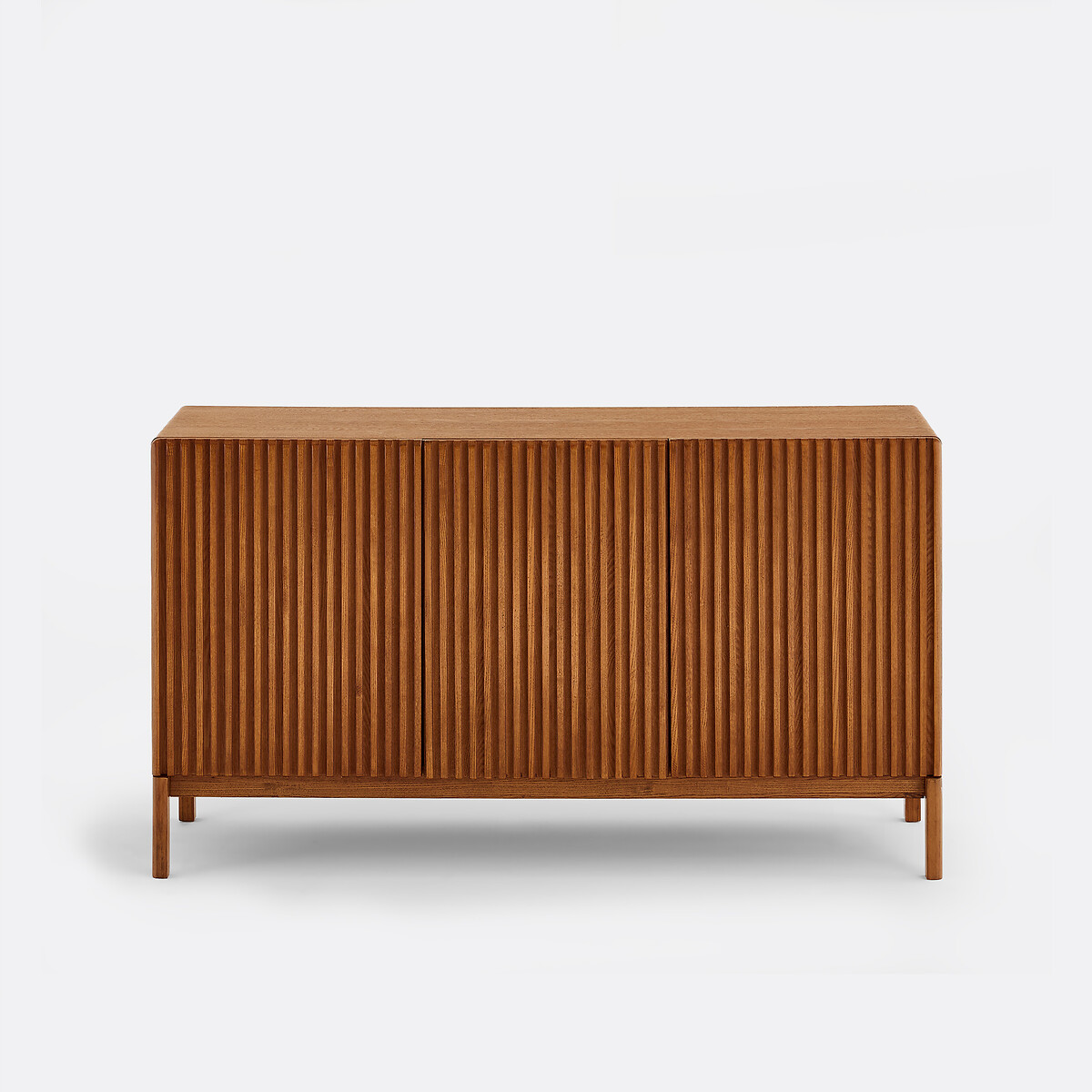 Credenza a 3 ante, frassino massiccio e impiallacciatura di frassino, NEOTTIE tinta color noce, LA REDOUTE INTERIEURS