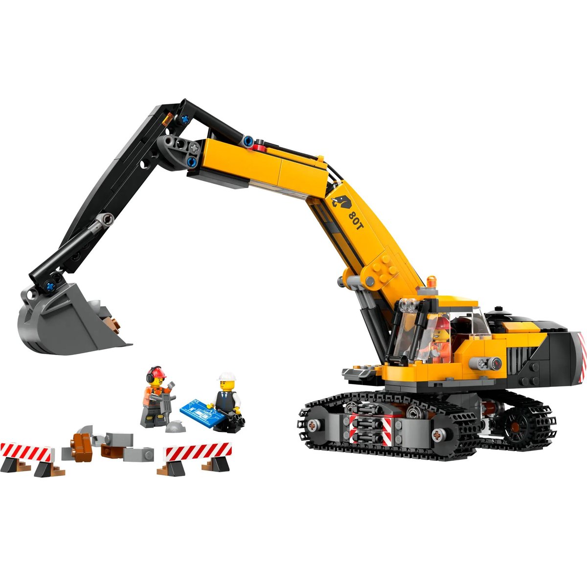 LEGO City - Pelleteuse de Chantier Jaune 60420 pour Enfants de 8 Ans et Plus multicolore, LEGO