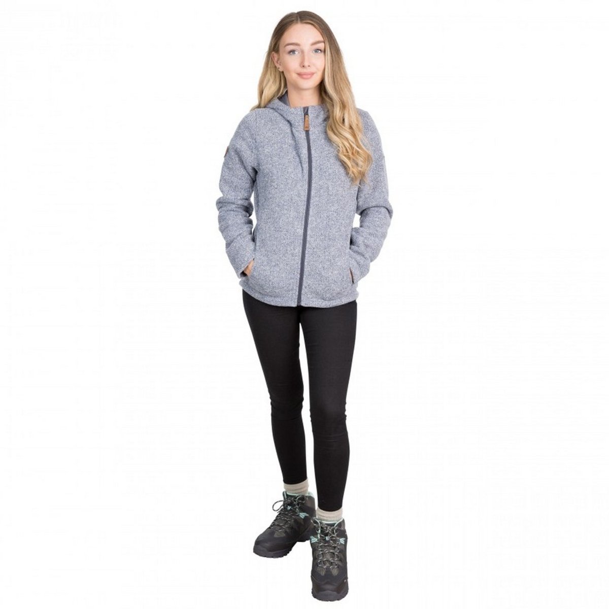 Veste polaire à capuche RESERVE denim, TRESPASS