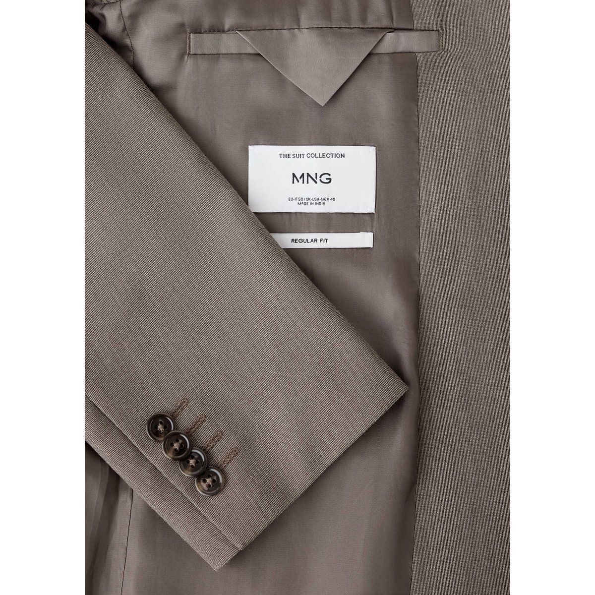 Veste de costume London regular-fit marron moyen, MANGO MAN