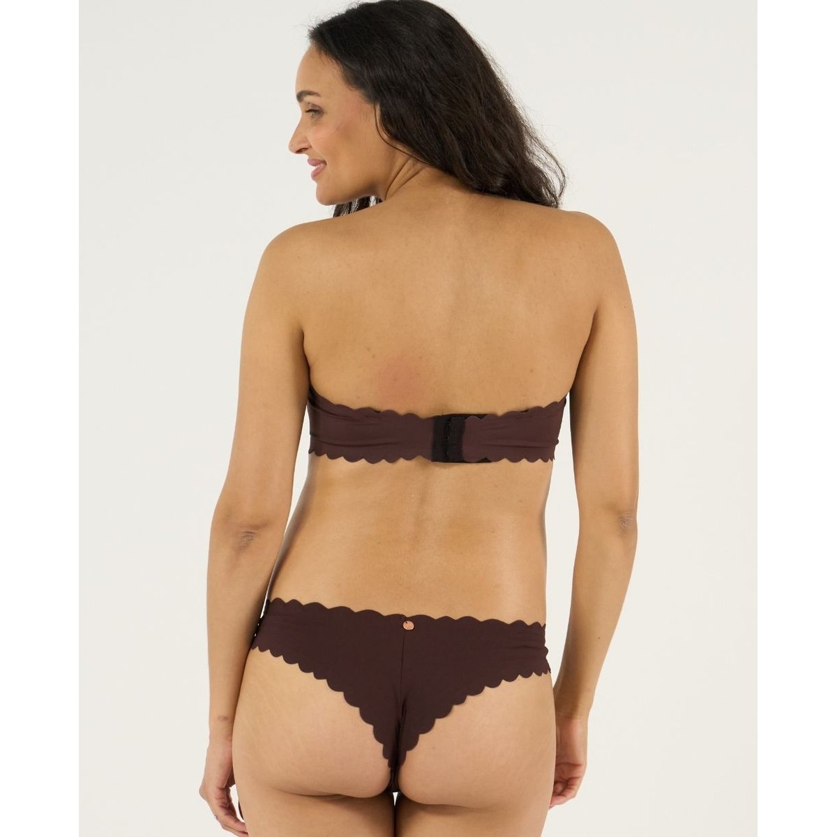 Bandeau de maternité et allaitement invisible Skin chocolat, CACHE COEUR