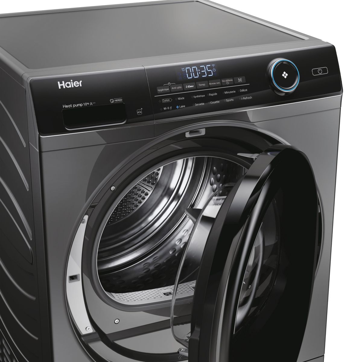 Sèche linge pompe à chaleur HD100-A2959RE-FR silver, HAIER