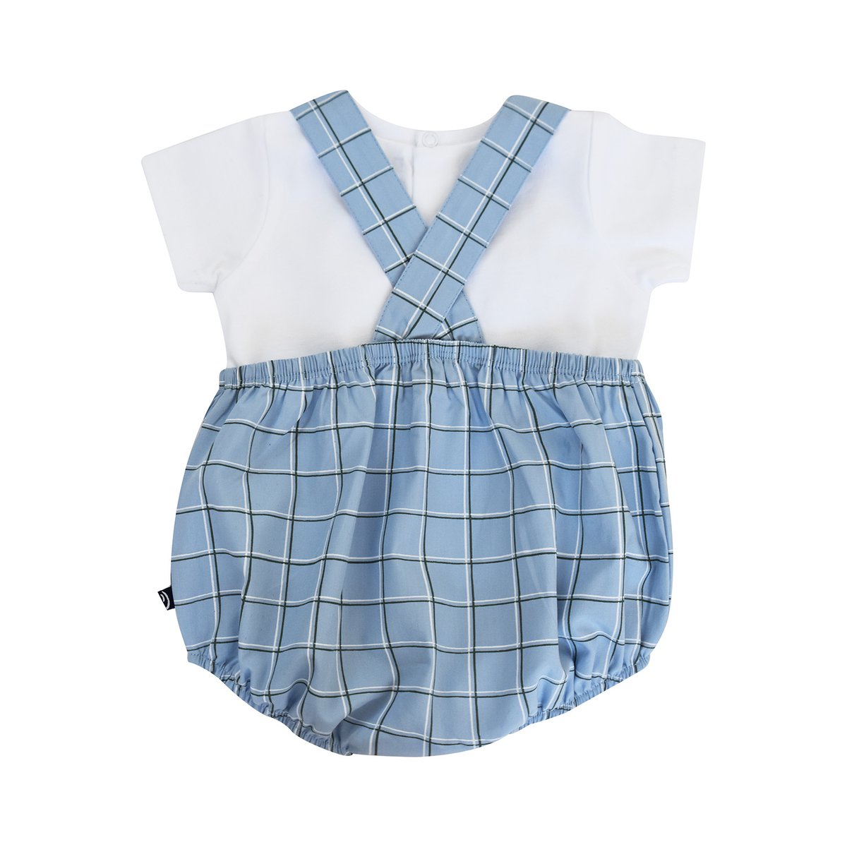 Tee shirt et salopette bebe ernesto bleu, SUCRE D'ORGE