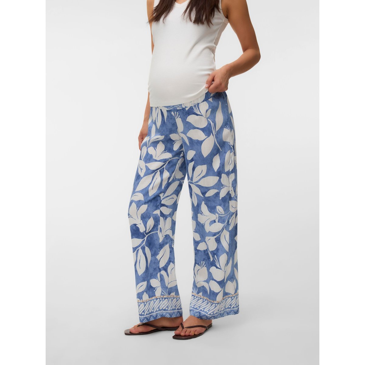 Pantalon À Jambe Large bleue - stonewash, MAMA LICIOUS