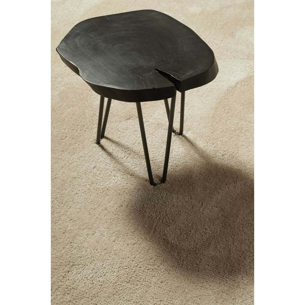 Tapis à poils longs doux pour salon ,  PISA beige, HOMIE LIVING