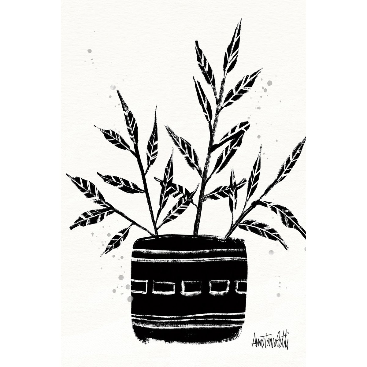 Tableau Botanique et Poterie tableau alu dibond, HEXOA
