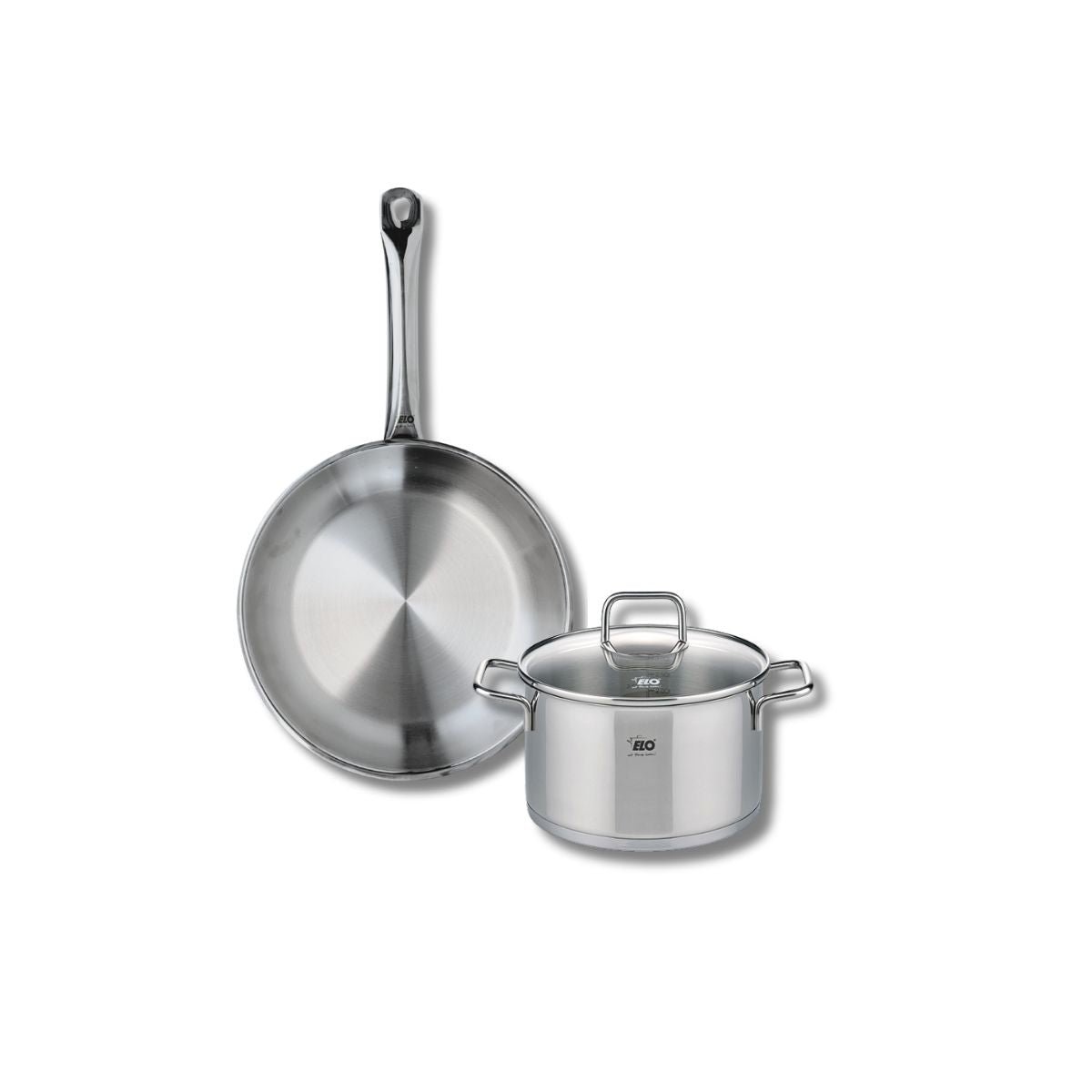 Batterie de cuisine 1 poêle 28cm + 1 faitout 20cm PROFI CITRIN inox, ELO