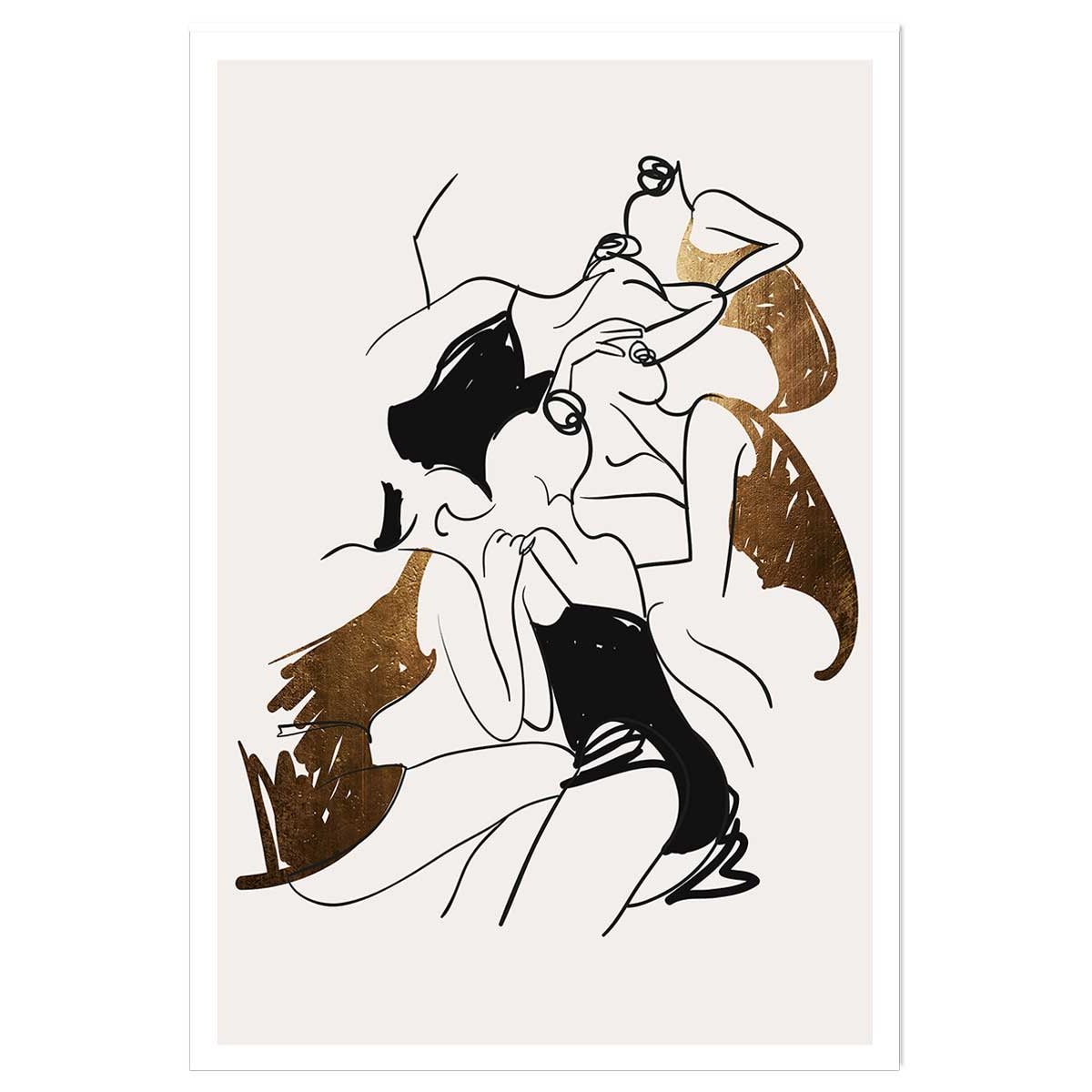 Affiche dessin ""ballerines"" affiche seule, HEXOA