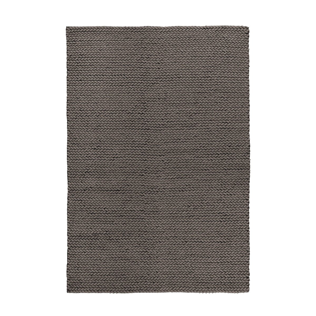 Tapis rectangulaire en laine, ROBBIE gris, RECOLLECTION