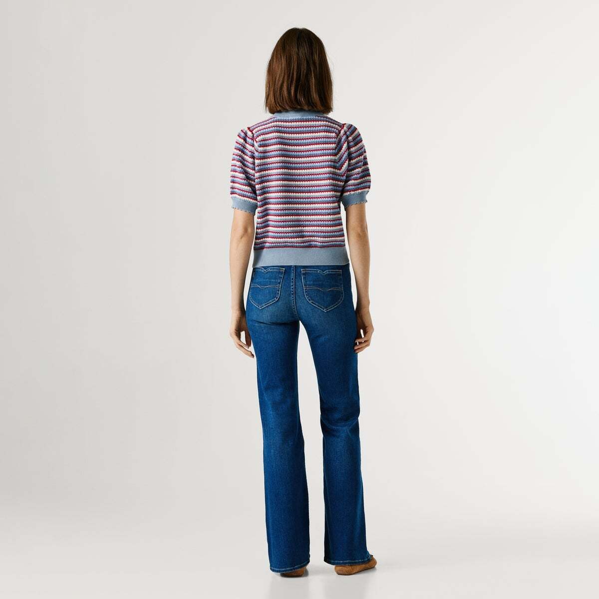 Pull En Maille À Rayures bleus de l'union, PEPE JEANS