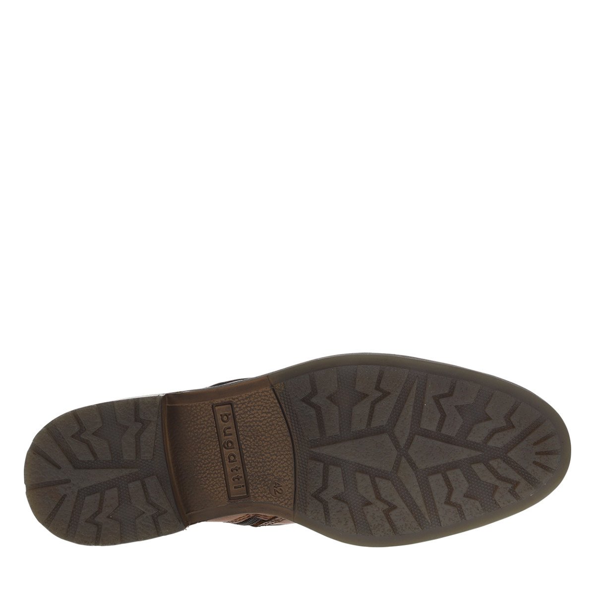 Bottines cuir talon plat marron, BUGATTI