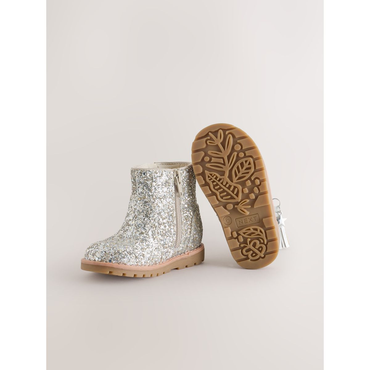 Bottines chelsea zippées à glands argent, NEXT