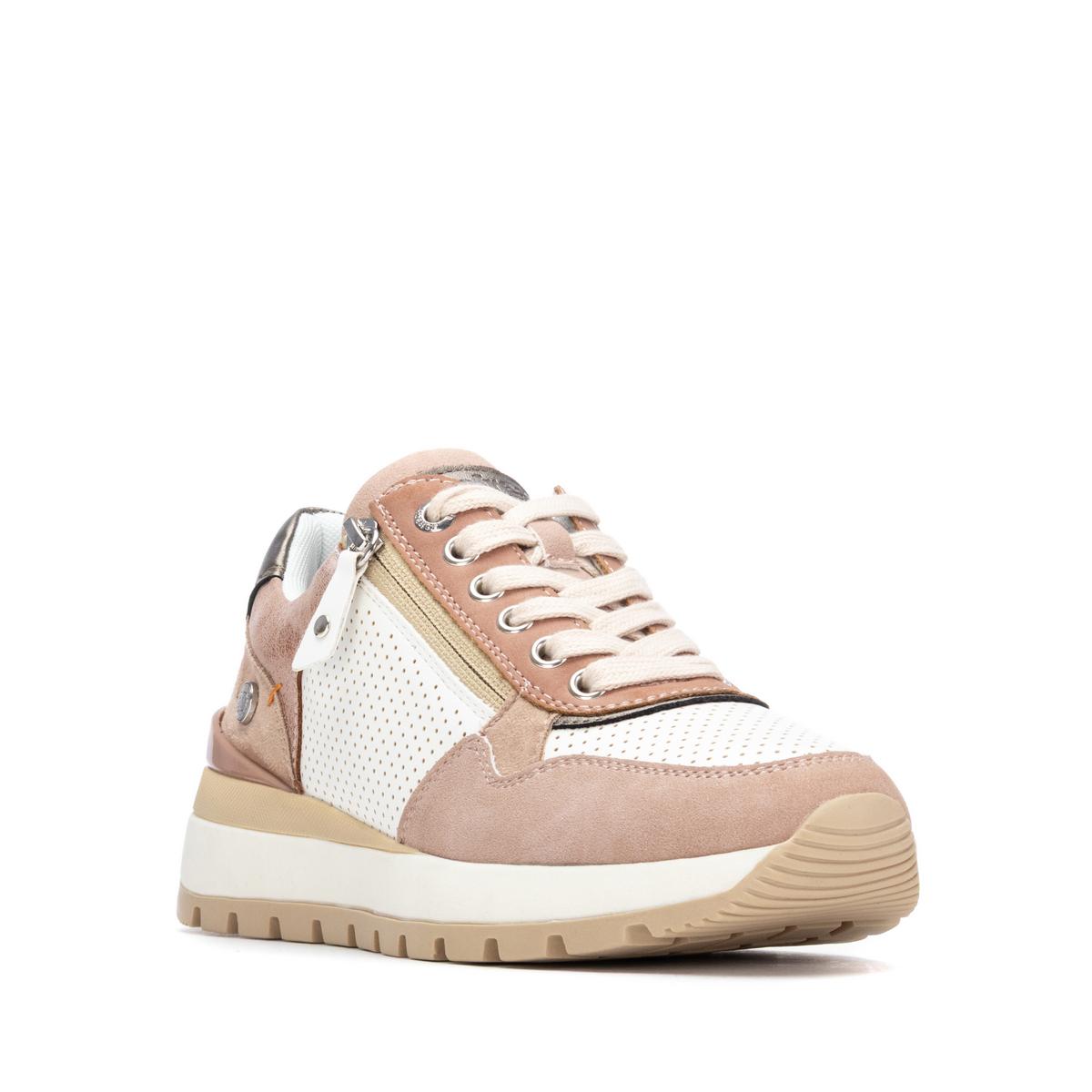 Baskets Plaine Décontractée Fermeture éclair rose, REFRESH